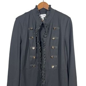 Joseph Ribkoff Charcoal Blazer with Button Accents